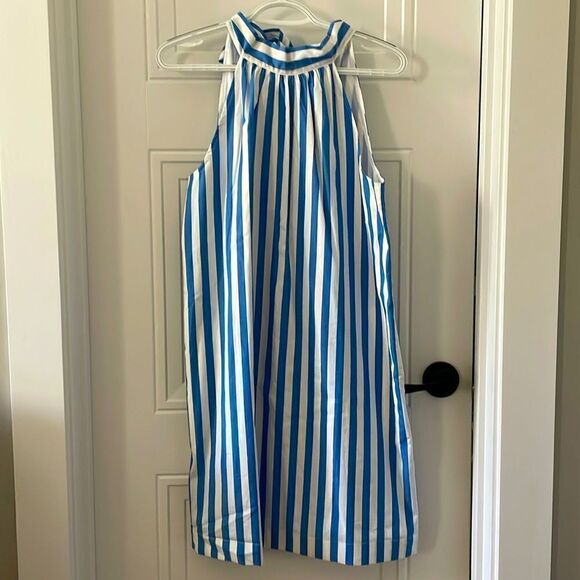 J. Crew Factory Tie-neck Mini Cotton Shift - Picture 1 of 5